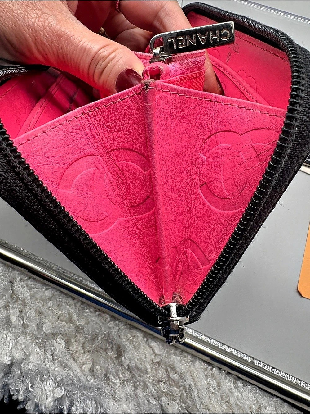 Chanel Cambon Ligne Zip Around Organizer Wallet Black - Picture 14 of 17